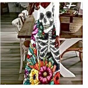 🆕Floral Skeleton Print Maxi Dress. Size XXL. NWT.